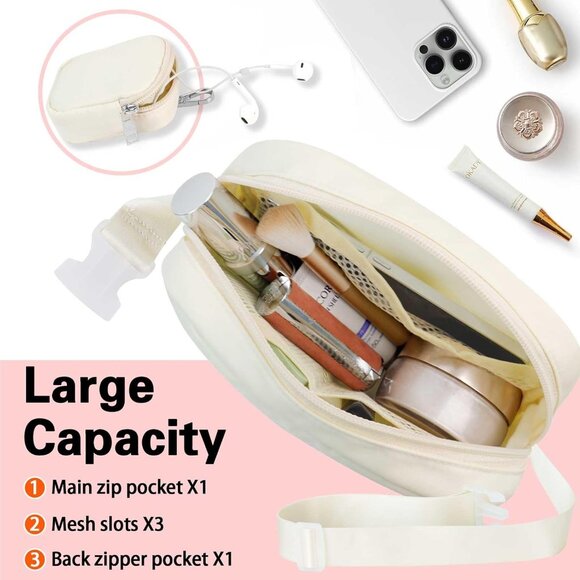 Personalized Initial Fanny Pack for Girls - Perfect Birthday Gift in Cream-M - Picture 4 of 9